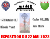 Exposition dédiée au 15e Bataillon d’infanterie canadienne (48th Highlanders)  et au mémorial de la croix de Toronto, du lundi 22 mai 2023.